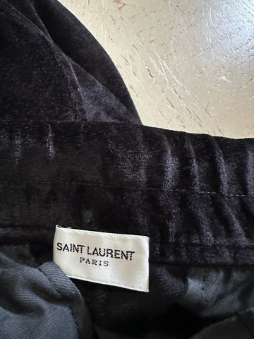 Saint Laurent Men Velvet Drawstring Jogging Sweatpants Pants Black L NWT $1190