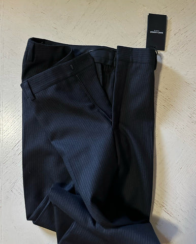 NWT $4770 Saint Laurent Men Wool Suit Black Size 40 US/50 Eu Italy