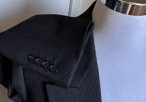 NWT $4770 Saint Laurent Men Wool Suit Black Size 40 US/50 Eu Italy