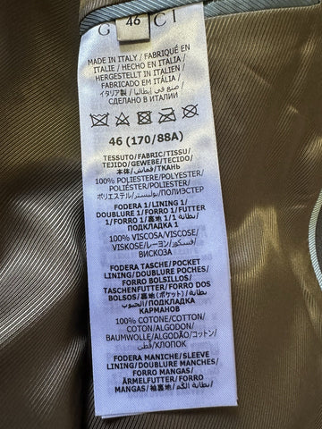 NWT $3800 Gucci Men Fluid drill studded blazer Jacket Sport Coat Gray 36 US/46 E