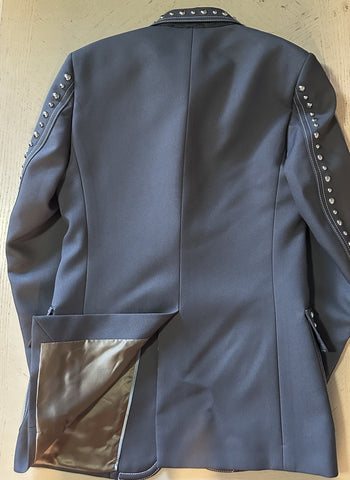 NWT $3800 Gucci Men Fluid drill studded blazer Jacket Sport Coat Gray 36 US/46 E