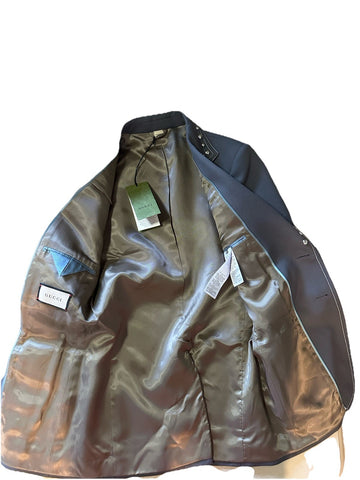 NWT $3800 Gucci Men Fluid drill studded blazer Jacket Sport Coat Gray 36 US/46 E