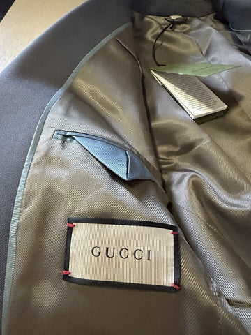 NWT $3800 Gucci Men Fluid drill studded blazer Jacket Sport Coat Gray 36 US/46 E