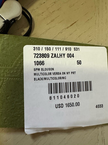 NWT $3300 Gucci Men Oversized Track Jacket Black/Multi 40 US/50 Eu ( XXL Reg. )