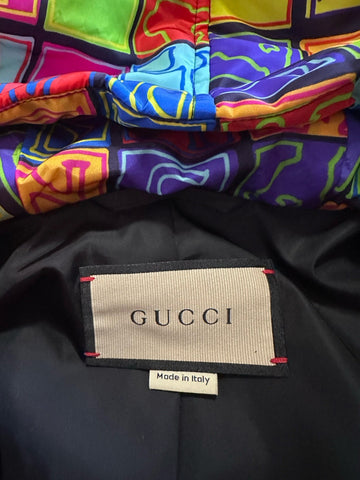 NWT $3300 Gucci Men Oversized Track Jacket Black/Multi 40 US/50 Eu ( XXL Reg. )