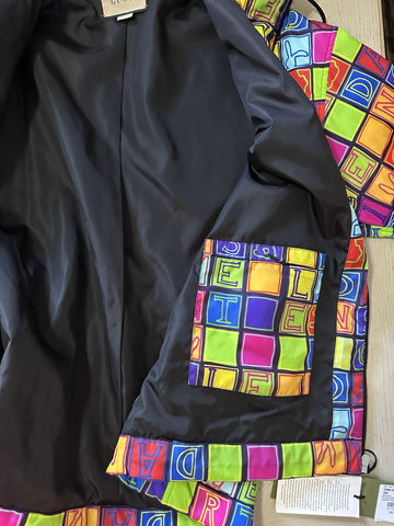 NWT $3300 Gucci Men Oversized Track Jacket Black/Multi 40 US/50 Eu ( XXL Reg. )