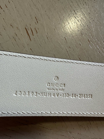 Gucci Women Leather GG Belt Brown/Beige Size 110/44 NWT 400593
