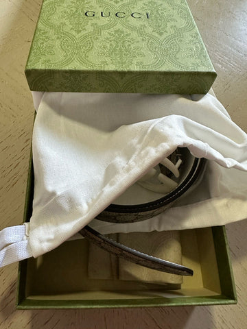 Gucci Women Leather GG Belt Brown/Beige Size 110/44 NWT 400593