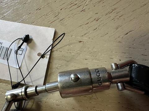 New $970 Gucci Mens Leather Boarded Duana Lux Belt Black 110/44 Italy