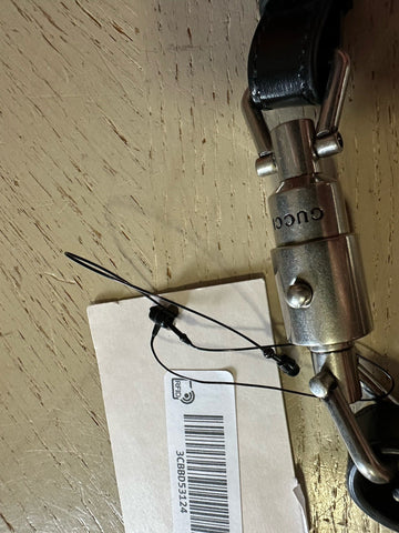 New $970 Gucci Mens Leather Boarded Duana Lux Belt Black 110/44 Italy