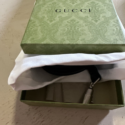 New $970 Gucci Mens Leather Boarded Duana Lux Belt Black 110/44 Italy