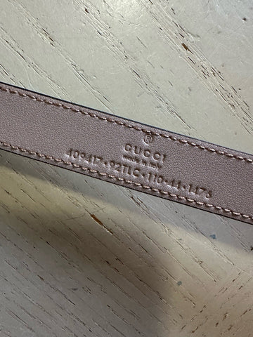 Gucci Women Leather GG Thin Width Belt Beige/Brown 110/44 409417