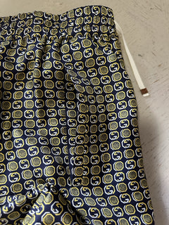Gucci Men Drawstring Dress Pants Navy/Multi 32 US/48 Eu New $1650