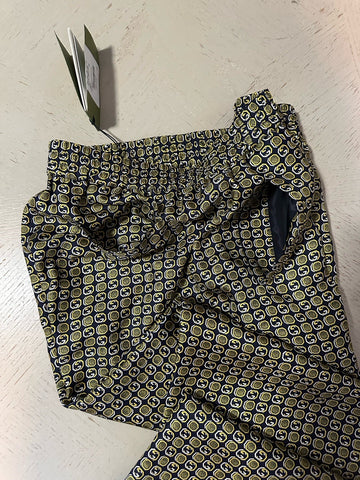 Gucci Men Drawstring Dress Pants Navy/Multi 32 US/48 Eu New $1650