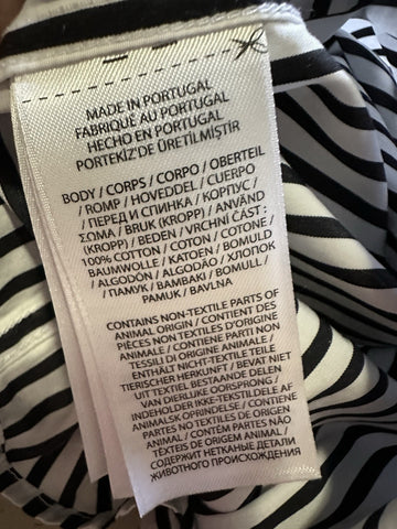 Ralph Lauren Purple Label Men Striped Cotton Long-Sleeve Shirt Black/White New