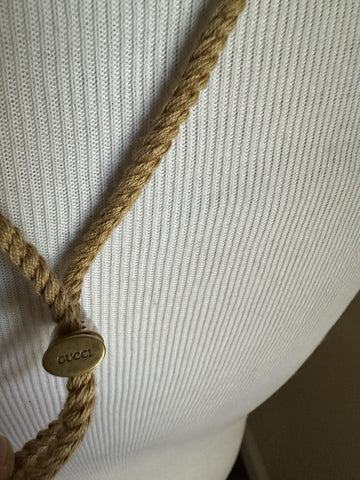 NWT $850 Cucci Men Fedora Straw Michele Treccia Hat Natural/Beige Size M Italy