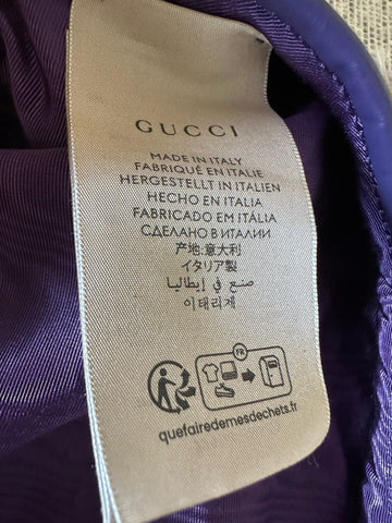 New $850 Gucci Women Checked Tweed Beret Hat Size Yellow/Red/Multi Size M 729140