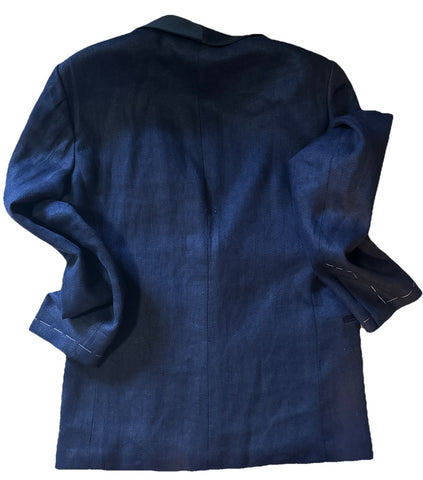 New $5495 Ralph Lauren Purple Label Men Linen Blazer Jacket Navy 40R/50R Italy