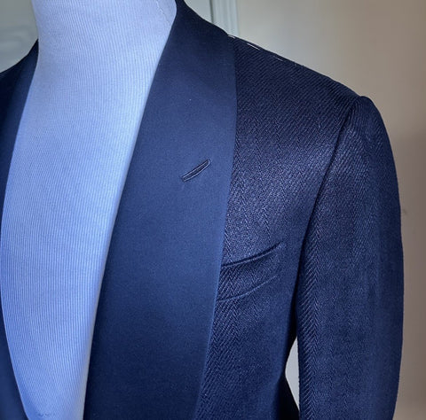 New $5495 Ralph Lauren Purple Label Men Linen Blazer Jacket Navy 40R/50R Italy