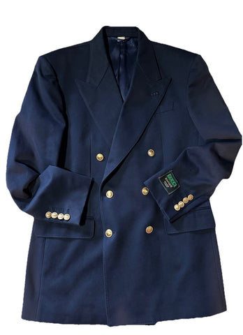 Gucci Men Double Breasted Jacket Blazer Caspian/Blue 40 US/50 Eu New $4100