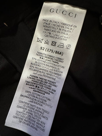 Gucci Men Cotton/Nylon Dress Pants Black 36 US/52 Eu New $1450