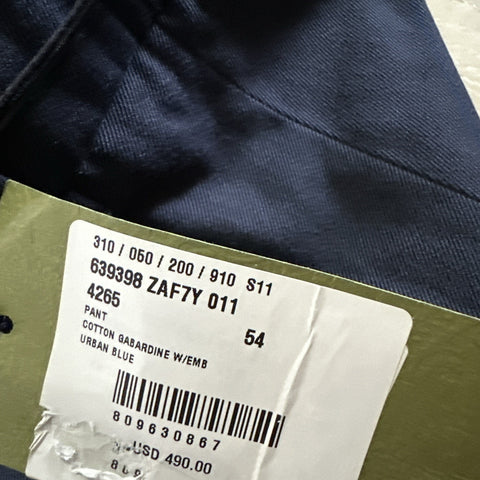 Gucci Men’s Dress Pants DK Blue 38 US/54 Eu New $980