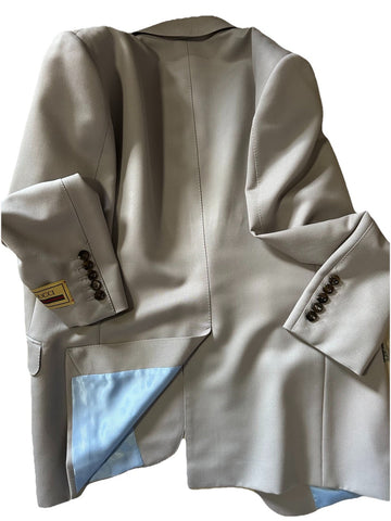 Gucci Men Wool Sport Coat Blazer Jacket CLOUDY GREY 44R US/56 Eu New $3900