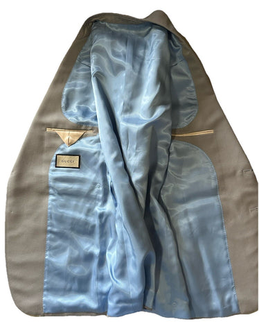 Gucci Men Wool Sport Coat Blazer Jacket CLOUDY GREY 44R US/56 Eu New $3900