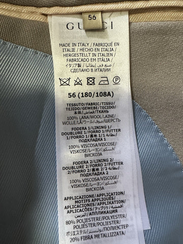 Gucci Men Wool Sport Coat Blazer Jacket CLOUDY GREY 44R US/56 Eu New $3900