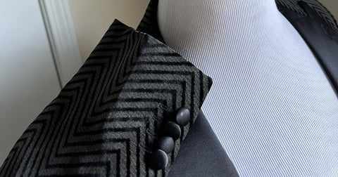 NWT $3395 Giorgio Armani Men Velvet Jacket Blazer Black/Gray 42 US/52 Eu Italy