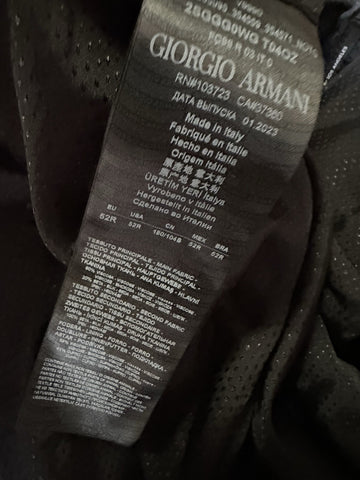 NWT $3395 Giorgio Armani Men Velvet Jacket Blazer Black/Gray 42 US/52 Eu Italy