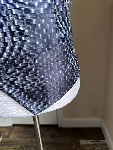 New $1695 Giorgio Armani Men Silk Gilet Vest Blue 40 US ( 50 Eu ) Italy