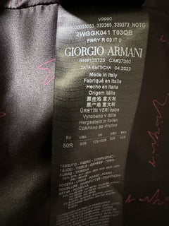 New $1695 Giorgio Armani Men Silk Gilet Vest Blue 40 US ( 50 Eu ) Italy