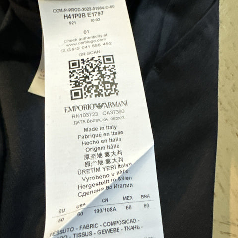 Emporio Armani Men’s Drsss Pants Navy 42 US/60 Eu Italy