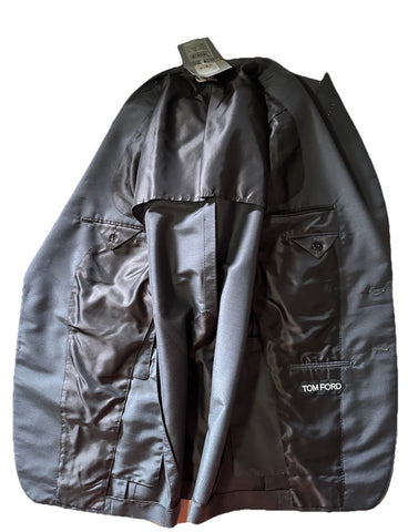 NWT $4720 TOM FORD Men Sport Coat Jacket Blazer DK Gray 44 US/54 Eu Italy