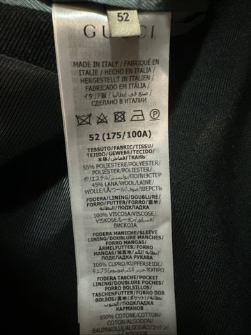 Gucci Men Double Breasted Sport Coat Blazer DK Gray 42 US/52 Eu NWT $2980