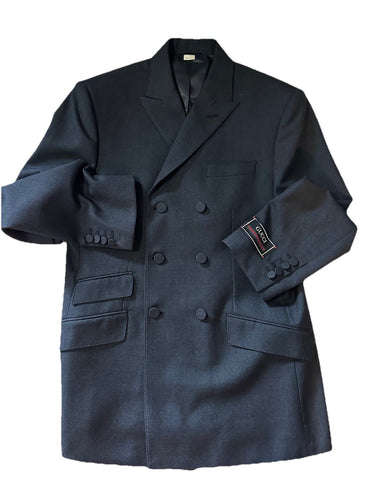 Gucci Men Double Breasted Sport Coat Blazer DK Gray 42 US/52 Eu NWT $2980