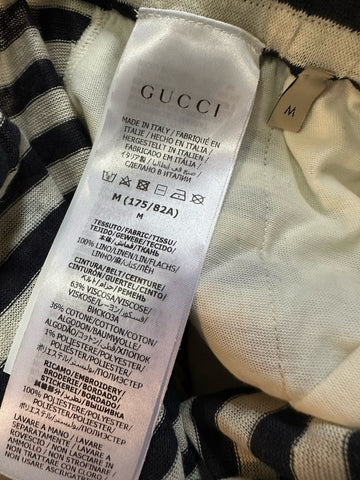 Gucci Mens Drawstring Linen Resort Executive Short Pants Navy/Milk M New $1250