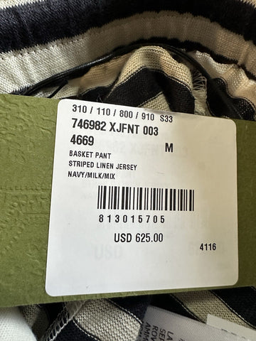 Gucci Mens Drawstring Linen Resort Executive Short Pants Navy/Milk M New $1250