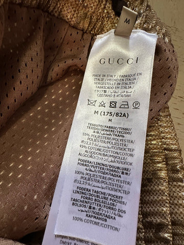 Gucci Mens Drawstring GG Print Short Pants Camel M New $1850