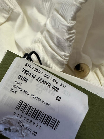 Gucci Men’s Drawstring Pants Color Milk 34 US/50 Eu New $1950