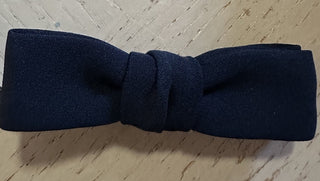 New Gucci Silk Skinny Bow Tie Navy Made in Italy