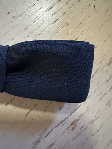 New Gucci Silk Skinny Bow Tie Navy Made in Italy