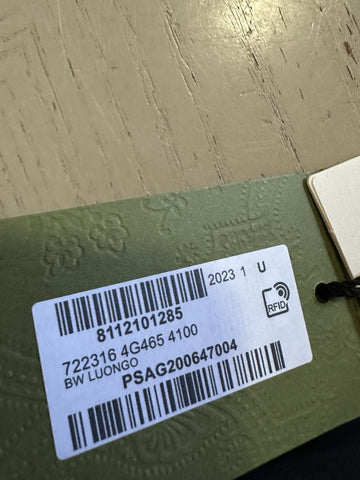 New Gucci Silk Skinny Bow Tie Navy Made in Italy