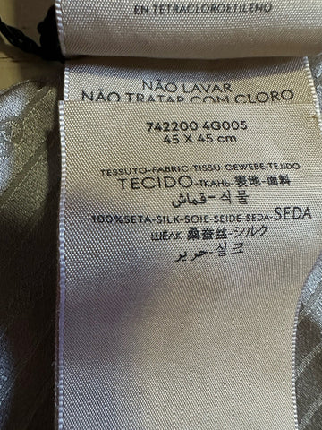 Gucci Silk GG Monogram Pocket Square Gray/Silver One Size