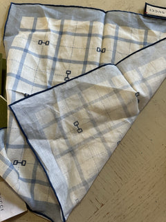 Gucci  Pocket Square White/Blue One Size
