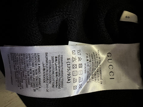 Gucci Men ORIGINAL LOGO PRINTED Hoodie Pullover Sweater Black Size S New $1350