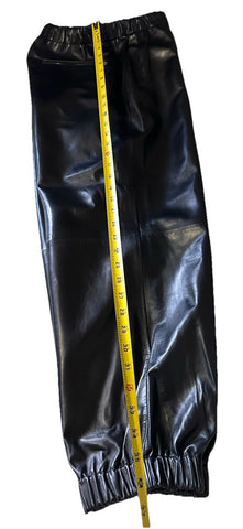 New $4700 Gucci Men Leather Jogging Pants Black Size 50 Eu/34 US 738235