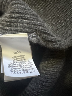 New $3995 Brunello Cucinelli Men V-Neck Cashmere Sweater DK Gray 50 Eu ( L )