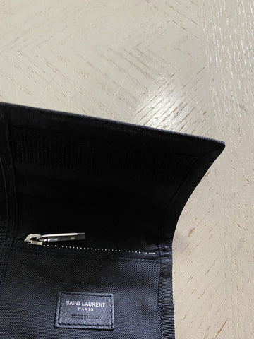 New Saint Laurent BUFFALO Tiny Wallet In Bandana-print Nylon Black 556433